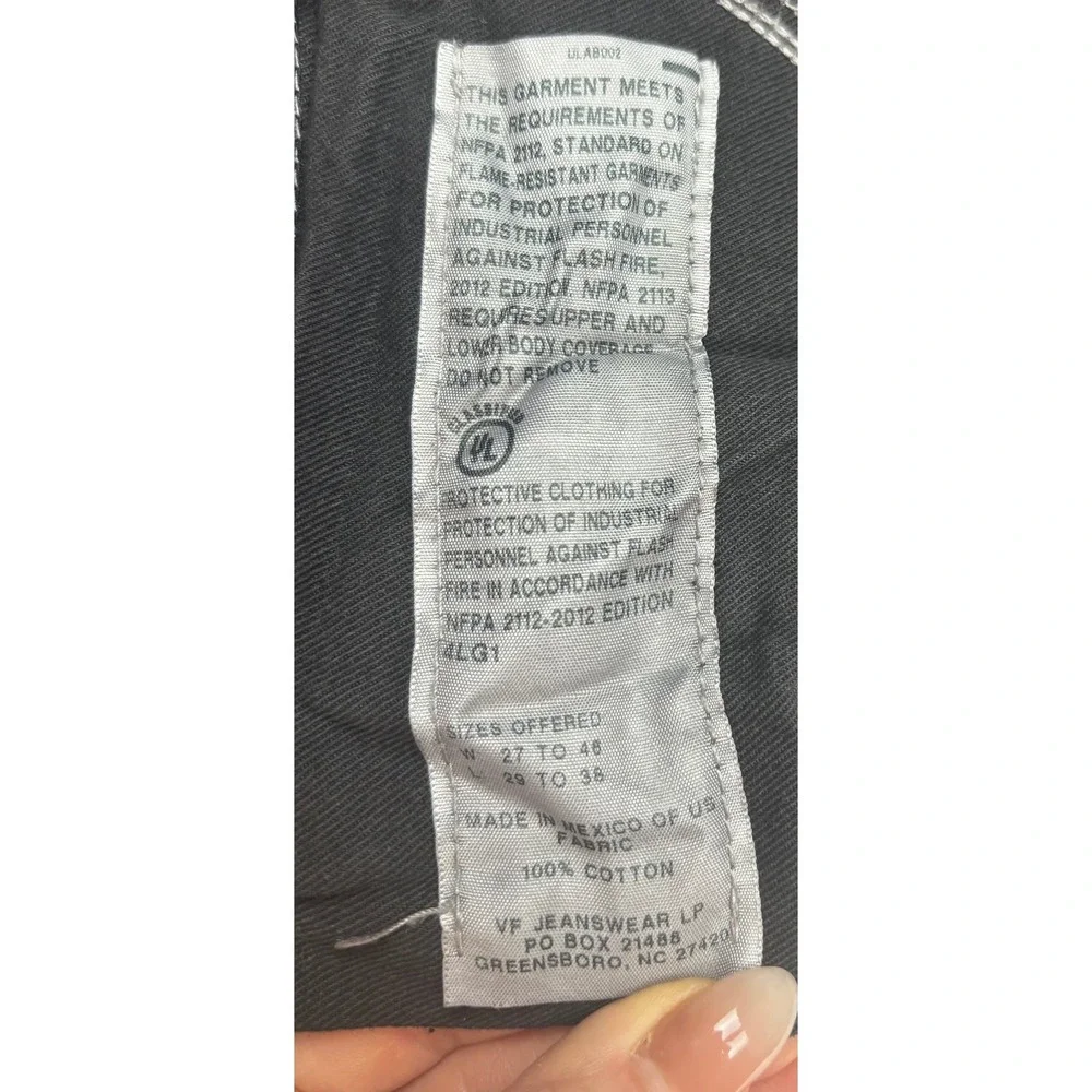 Wrangler FR Flame Resistant Slim Fit Denim Shorts Black Raw Hem 31 FR36MWB‎